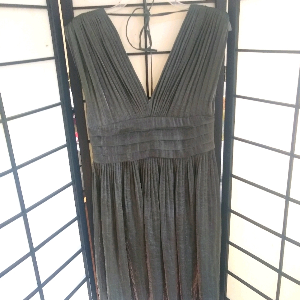 Silver double v cocktail dress